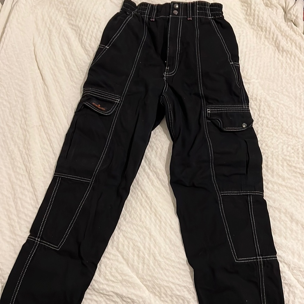 black cargo pants